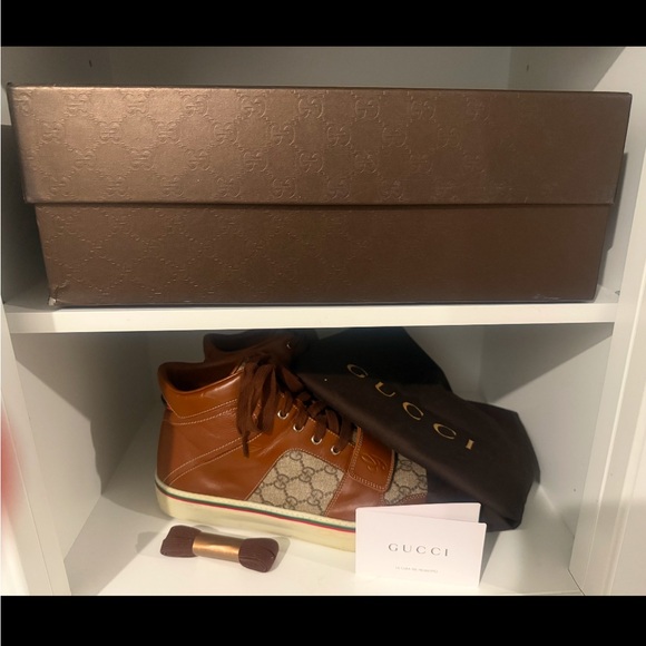 Gucci Authentic Sneakers
Belt not included
Additional Cost @$250.00 - Picture 1 of 8